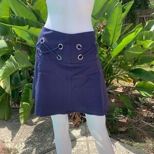 Parker mini jersey fit & flare zip-Up skirt